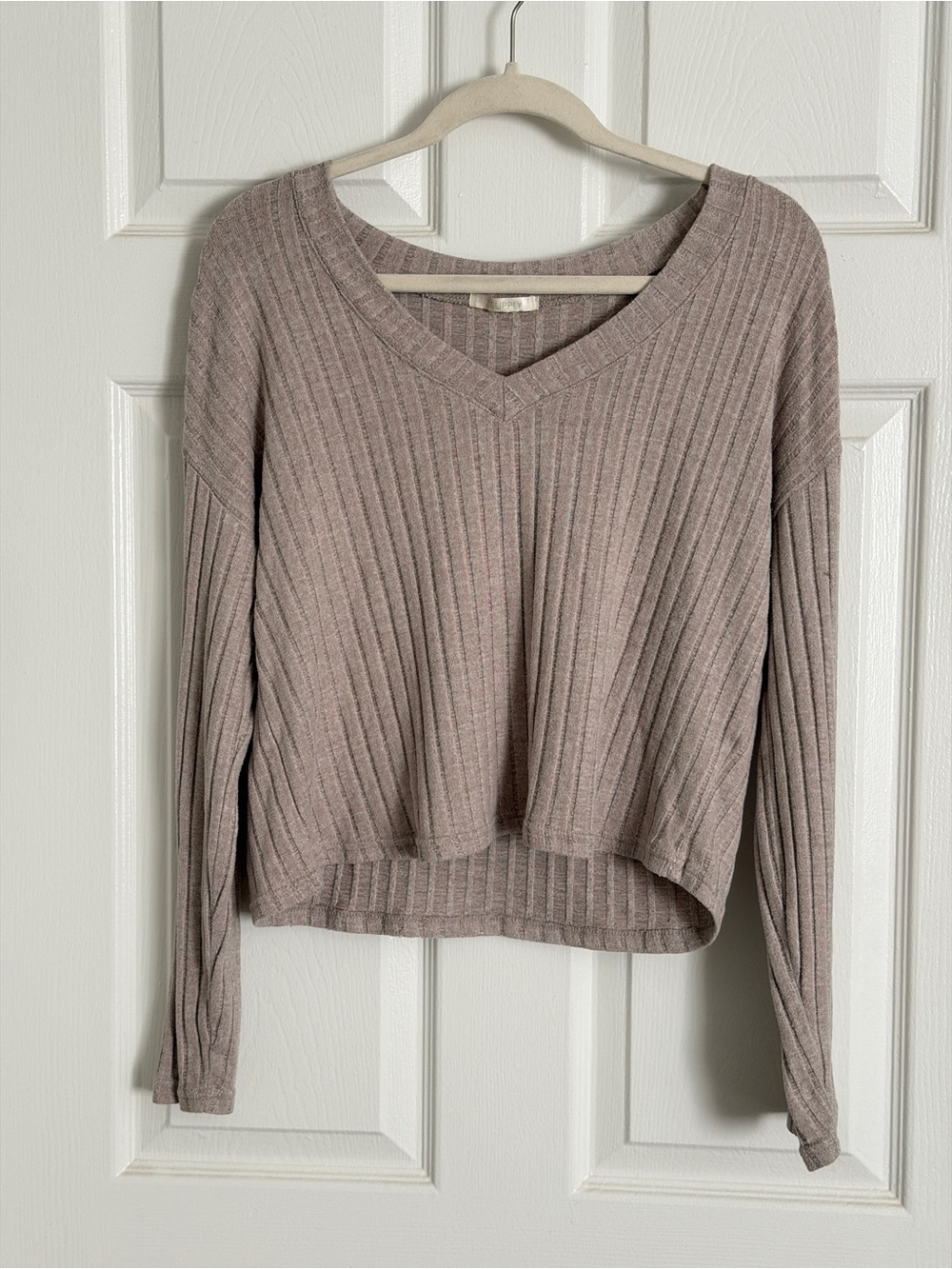 Z Supply | Silky Rib V-Neck Long Sleeve Top